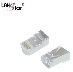 [LANStar] 랜스타 RJ-45 모듈러 커넥터, CAT.6 STP [LSN-6PASS-STP] [100개입]